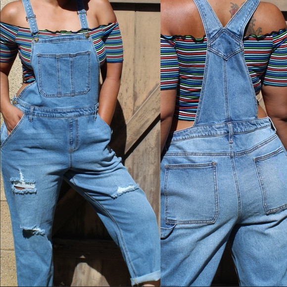 Charlotte Russe Pants - New with tags! Boyfriend denim overalls